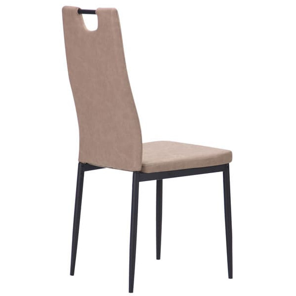 Стілець AMF Alabama Чорний-Нубук Капучіно-4