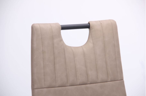 Стілець AMF Alabama Чорний-Нубук Капучіно-6