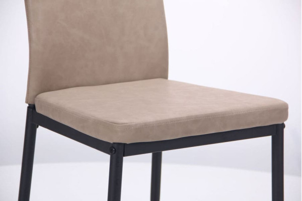 Стілець AMF Alabama Чорний-Нубук Капучіно-7