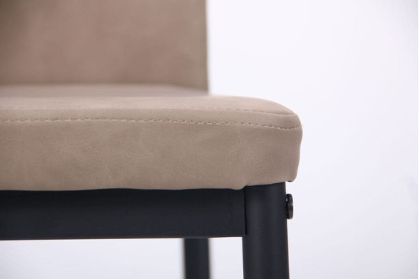 Стілець AMF Alabama Чорний-Нубук Капучіно-9