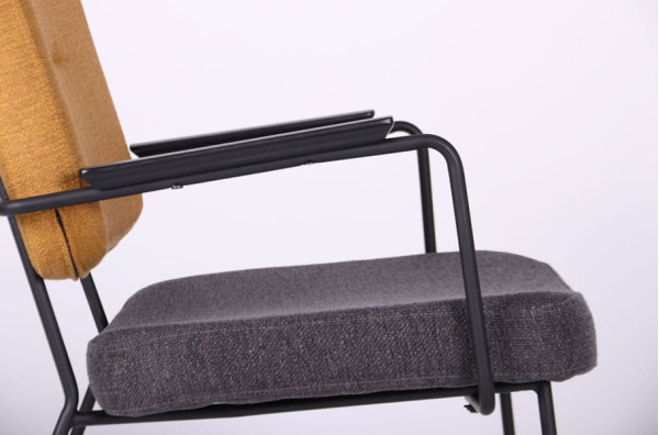 Стілець AMF Alphabet I Black Yellow Gray-11