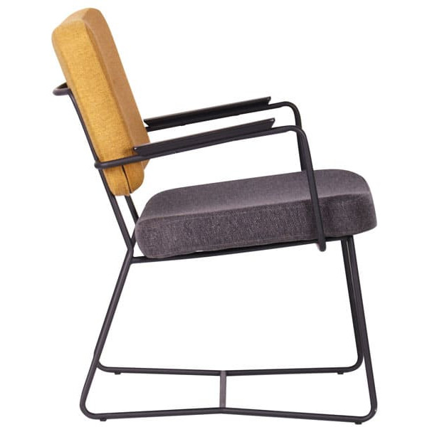 Стілець AMF Alphabet I Black Yellow Gray-2