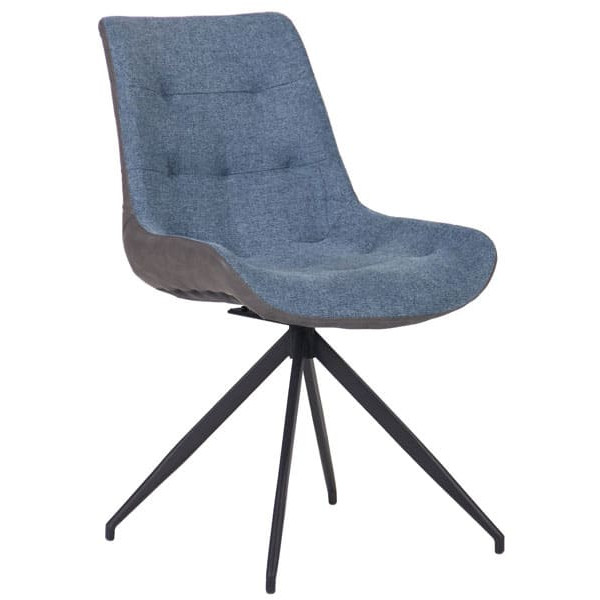 Стілець поворотний AMF Aurora Чорний Меланж Океан-0