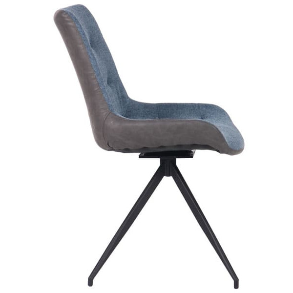 Стілець поворотний AMF Aurora Чорний Меланж Океан-3