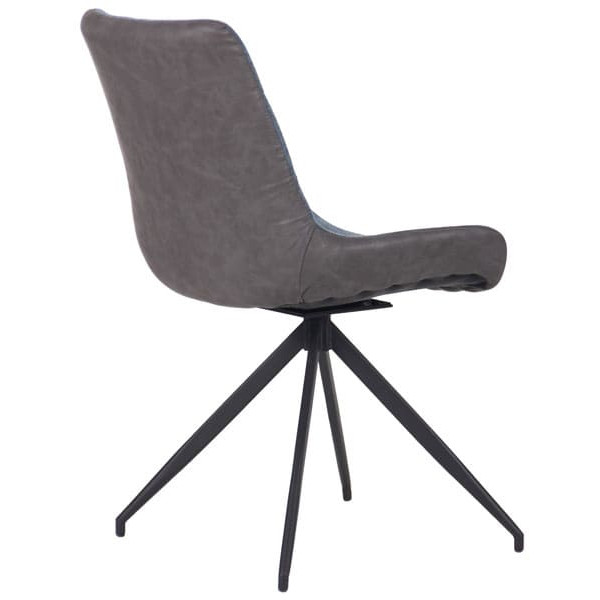 Стілець поворотний AMF Aurora Чорний Меланж Океан-4