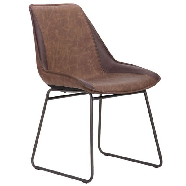 Стул AMF Cherokee Gunmetal Coffee Dark Brown-1