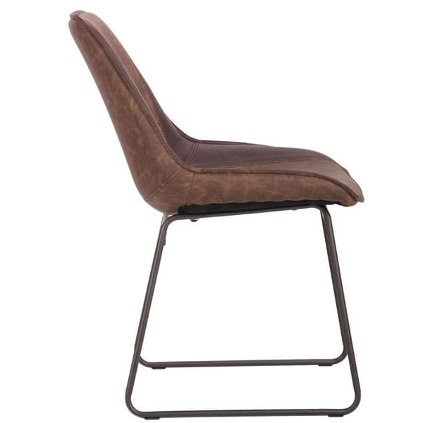 Стул AMF Cherokee Gunmetal Coffee Dark Brown-2