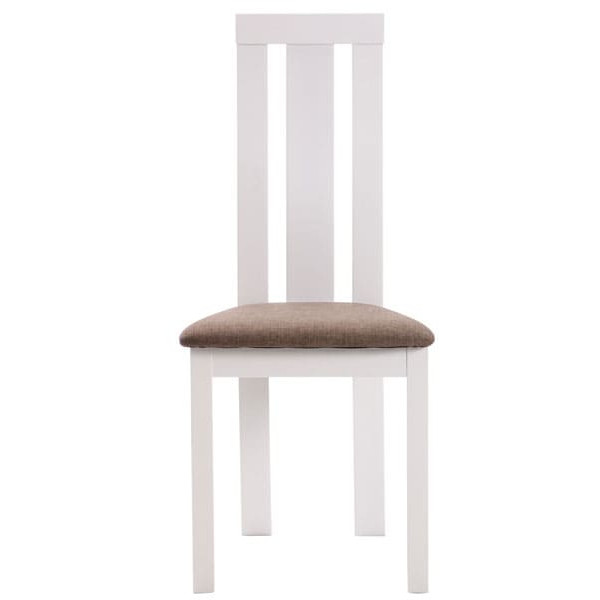 Стілець AMF Йорк Білий-коричневий-2