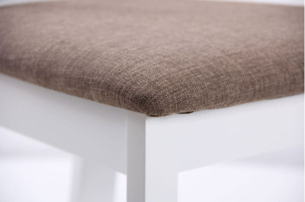 Стілець AMF Йорк Білий-коричневий-9