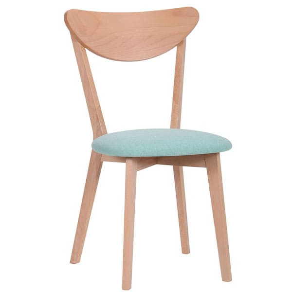 Стілець AMF Камамбер Бук Білий Бірюза-1