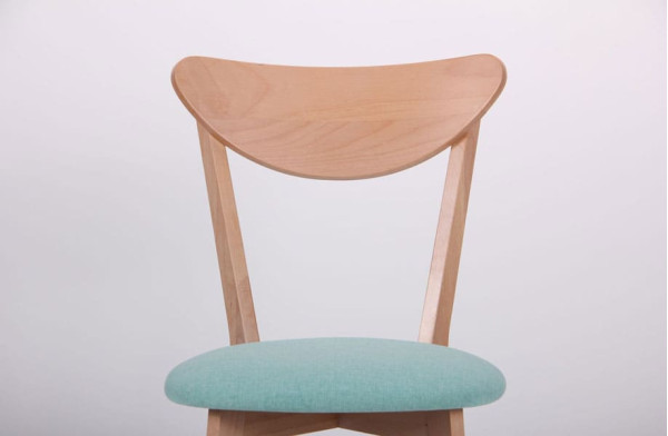 Стілець AMF Камамбер Бук Білий Бірюза-5