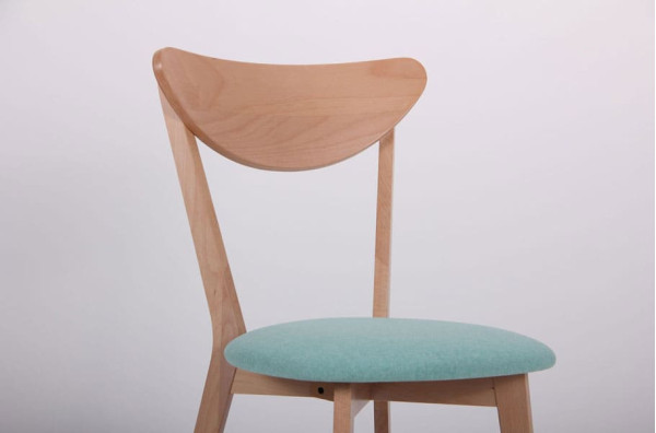 Стілець AMF Камамбер Бук Білий Бірюза-6