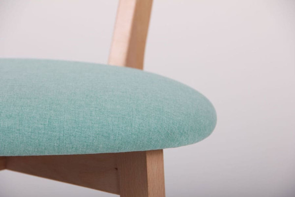 Стілець AMF Камамбер Бук Білий Бірюза-7