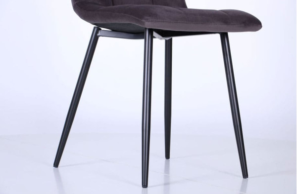 Стул AMF Kansas Черный-Velvet gray-11