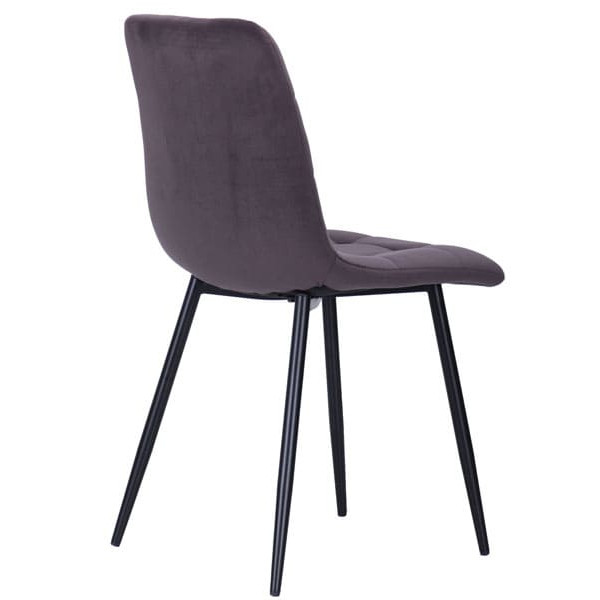Стул AMF Kansas Черный-Velvet gray-4