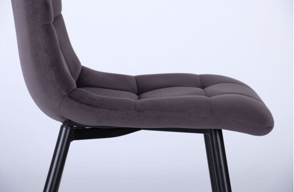 Стул AMF Kansas Черный-Velvet gray-8