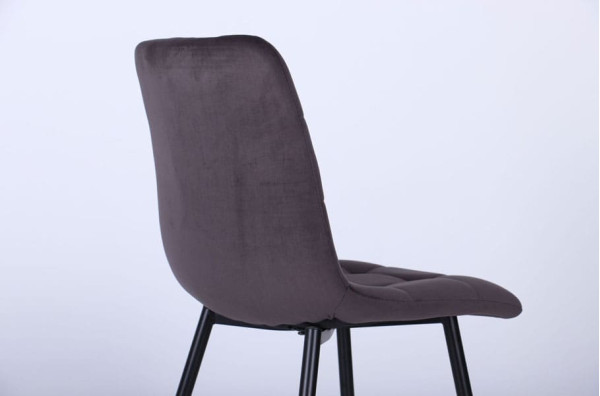 Стул AMF Kansas Черный-Velvet gray-9