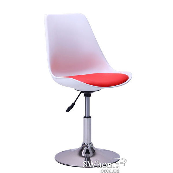 Стул барный AMF Aster chrome белый-красный-0