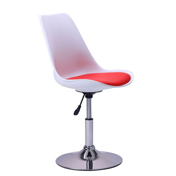 Стул барный AMF Aster chrome белый-красный-9