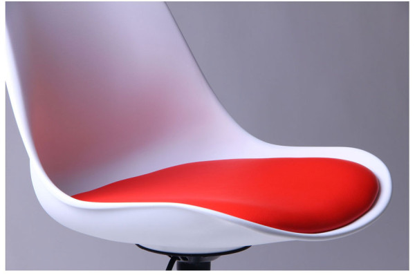 Стул барный AMF Aster chrome белый-красный-3