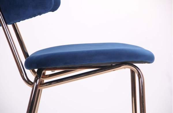 Стул барный AMF Alphabet C Gold-royal blue-12