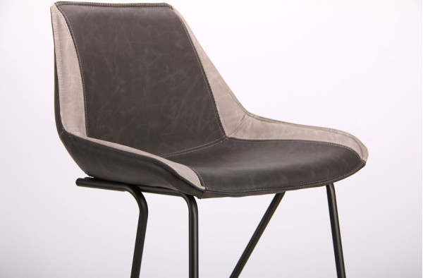 Стул барный AMF Custer gunmetal cowboy Dark Gray-Light Gray-5