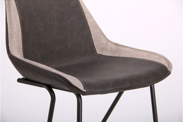 Стул барный AMF Custer gunmetal cowboy Dark Gray-Light Gray-6