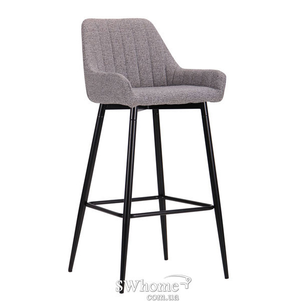 Стул барный AMF Rogers Черный-меланж серый-0