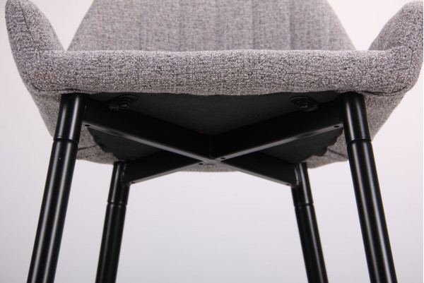 Стул барный AMF Rogers Черный-меланж серый-5