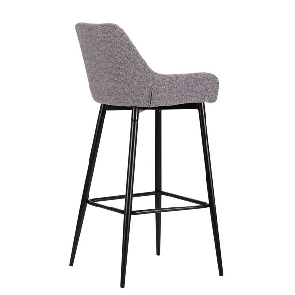 Стул барный AMF Rogers Черный-меланж серый-4