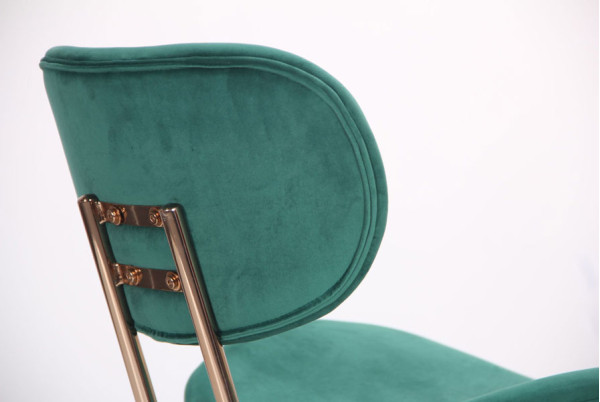 Стул AMF Alphabet D gold-dark green-5