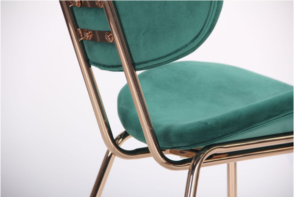 Стул AMF Alphabet D gold-dark green-6