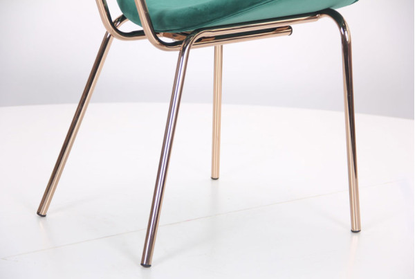 Стул AMF Alphabet D gold-dark green-12