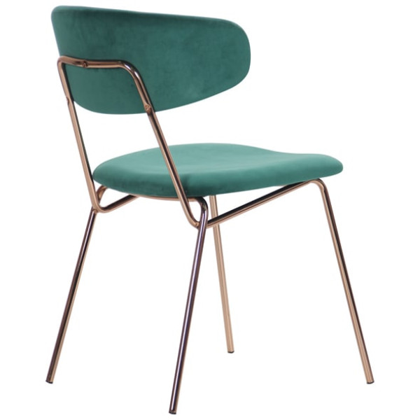 Стул AMF Alphabet B Gold-dark green-1