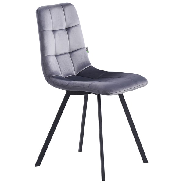 Стілець AMF Harlem Чорний-сірий велюр Стілець AMF Harlem Чорний-сірий велюр-1