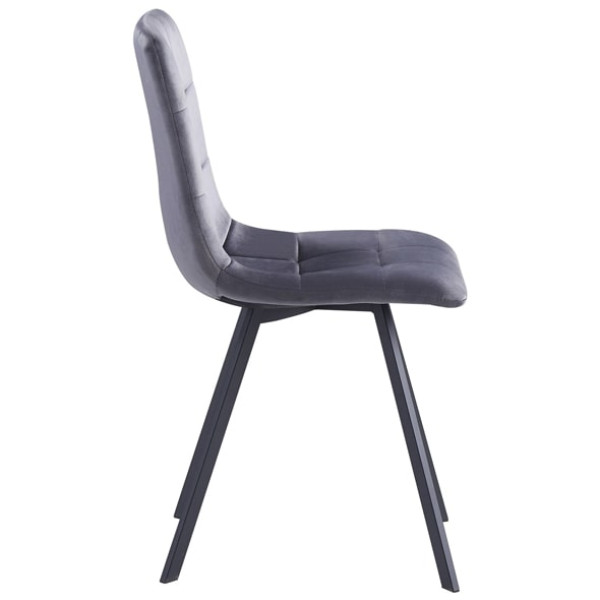 Стілець AMF Harlem Чорний-сірий велюр Стілець AMF Harlem Чорний-сірий велюр-2