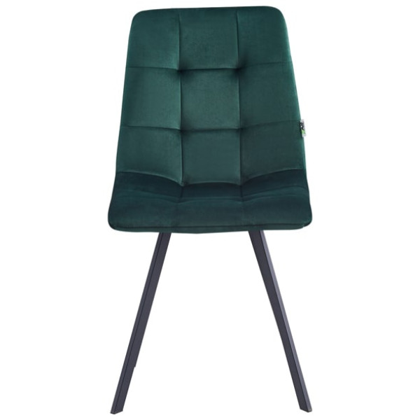 Стілець AMF Harlem Чорний-Темно-зелений велюр-3