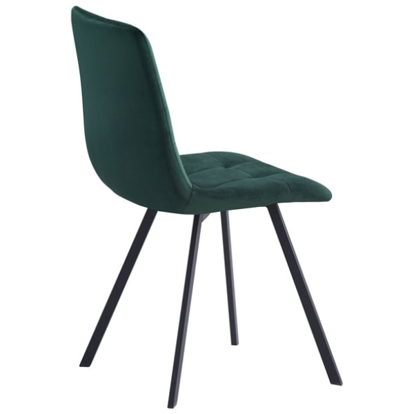 Стілець AMF Harlem Чорний-Темно-зелений велюр-4