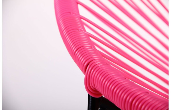 Стул AMF Acapulco Черный-ротанг розовый-6