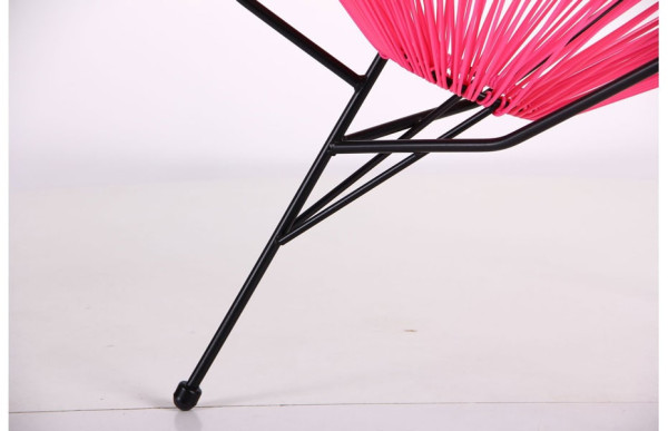 Стул AMF Acapulco Черный-ротанг розовый-7