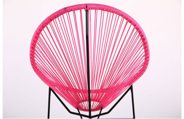Стул AMF Acapulco Черный-ротанг розовый-10