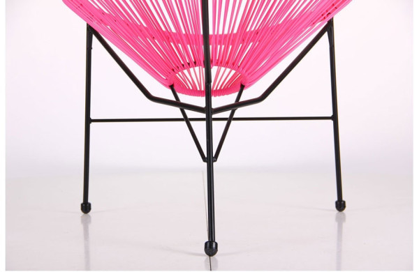 Стул AMF Acapulco Черный-ротанг розовый-11