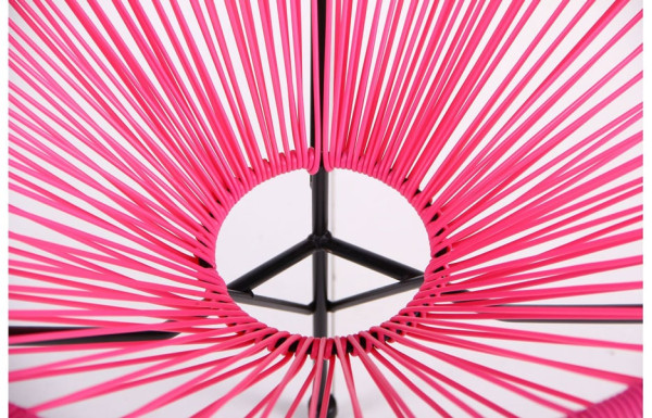 Стул AMF Acapulco Черный-ротанг розовый-12