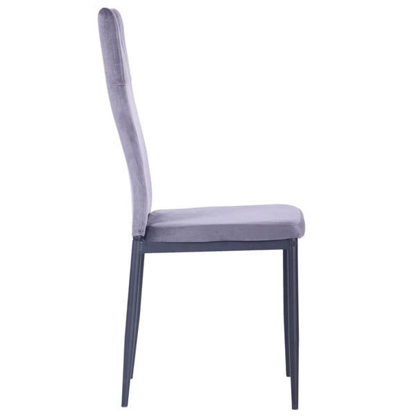 Стілець AMF Alabama Чорний-велюр сірий Стілець AMF Alabama Чорний-велюр сірий-3