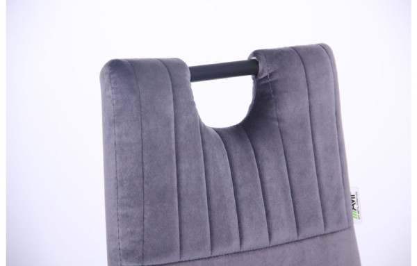 Стілець AMF Alabama Чорний-велюр сірий Стілець AMF Alabama Чорний-велюр сірий-13