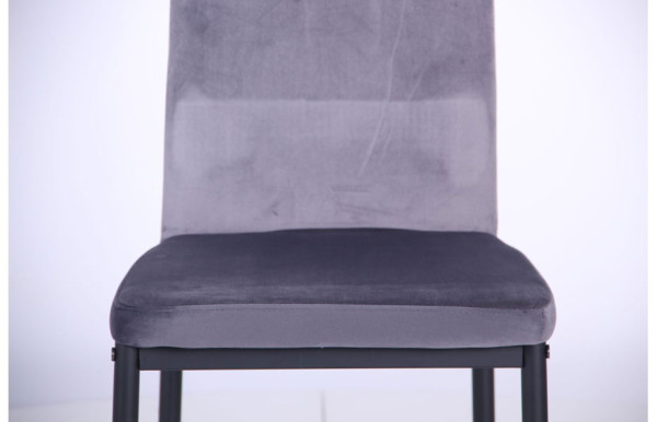 Стілець AMF Alabama Чорний-велюр сірий Стілець AMF Alabama Чорний-велюр сірий-14