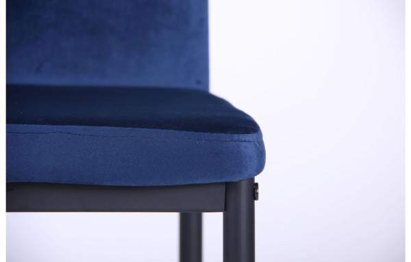 Стул AMF Alabama Черный-велюр темно-синий-6