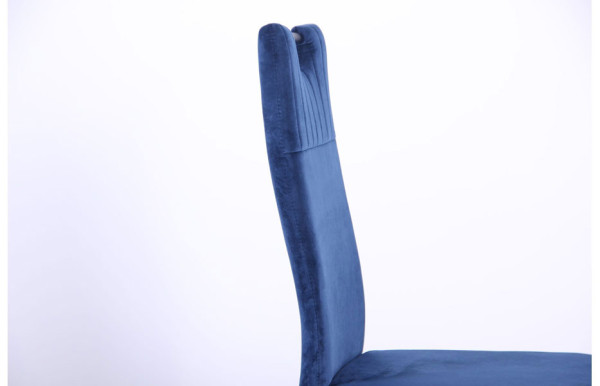 Стул AMF Alabama Черный-велюр темно-синий-7