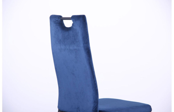 Стул AMF Alabama Черный-велюр темно-синий-8