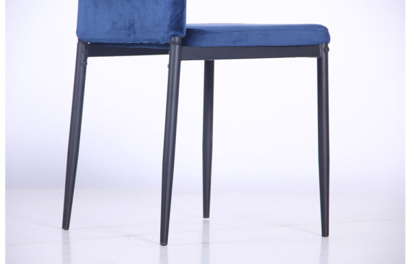 Стул AMF Alabama Черный-велюр темно-синий-9